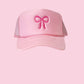 Pink with Pink Bow Trucker Hat
