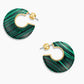 Paseo Marble Arc Hoops (Malachite Marble)