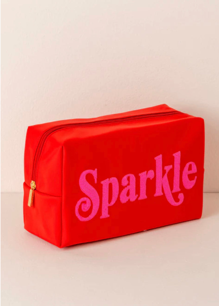 Cara Sparkle Large Cosmetic Tote