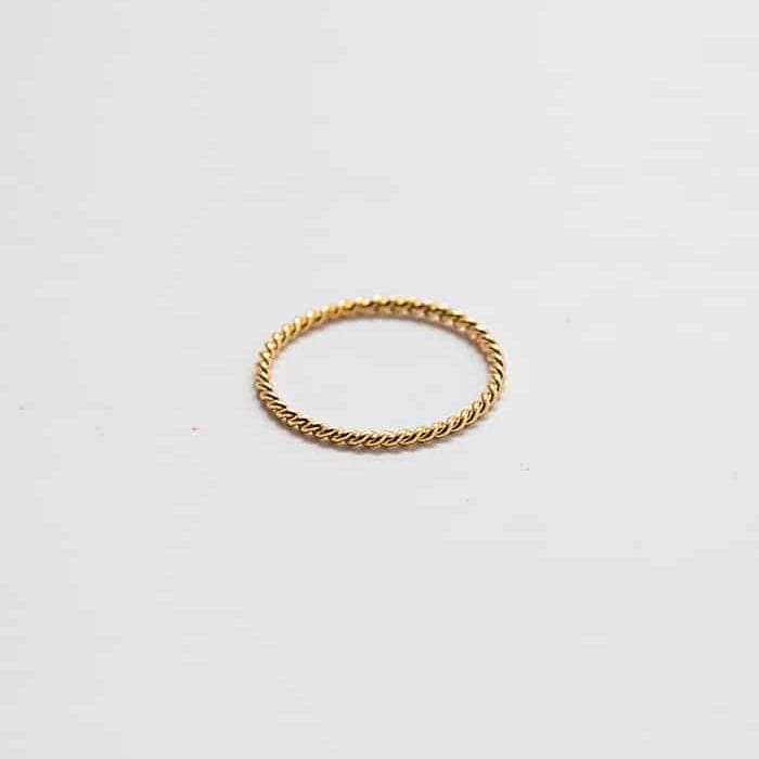 Admiral Row - Gold Rope Twist Stacking Ring