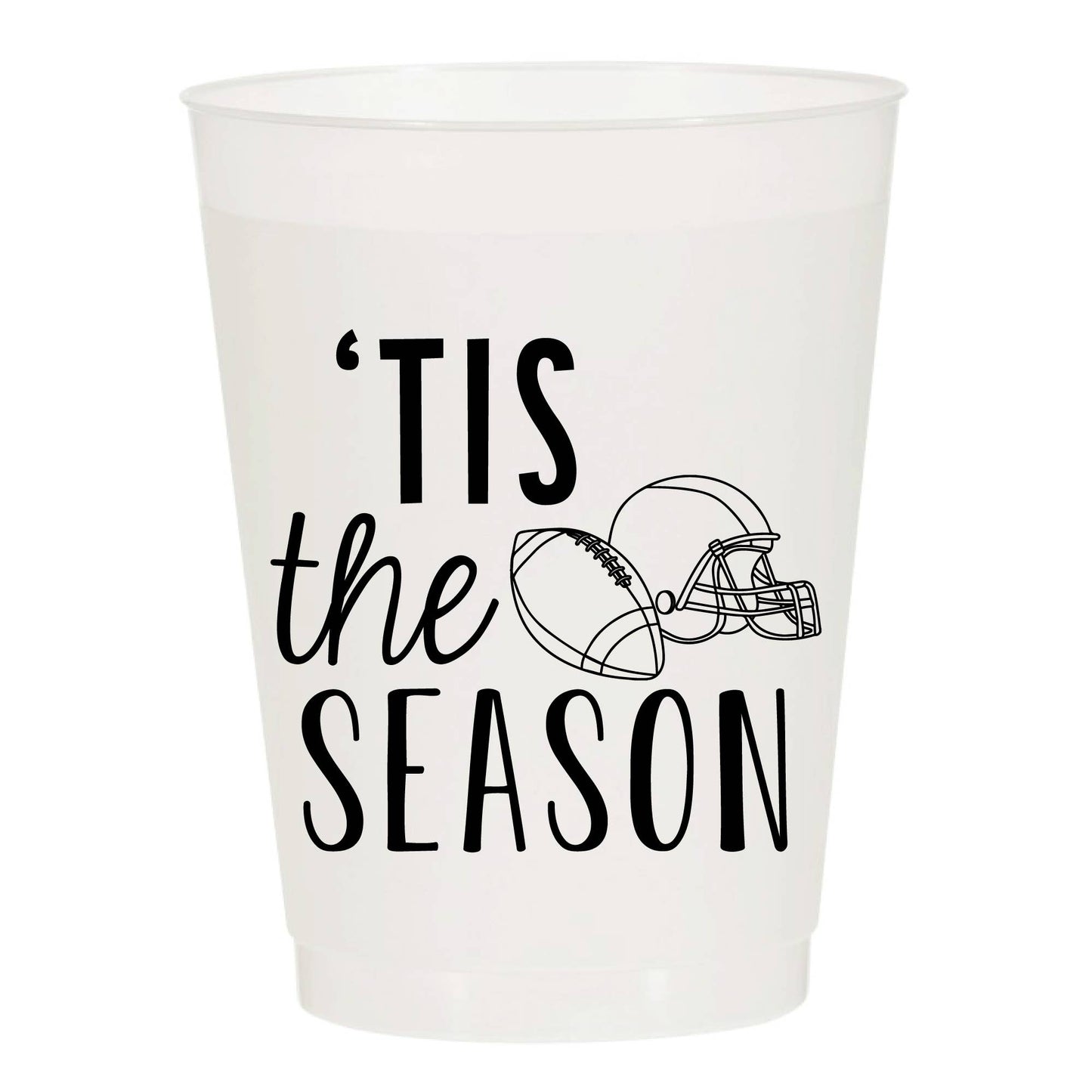 'Tis The Season Football Tailgate - Set of 10 Reusable Cups
