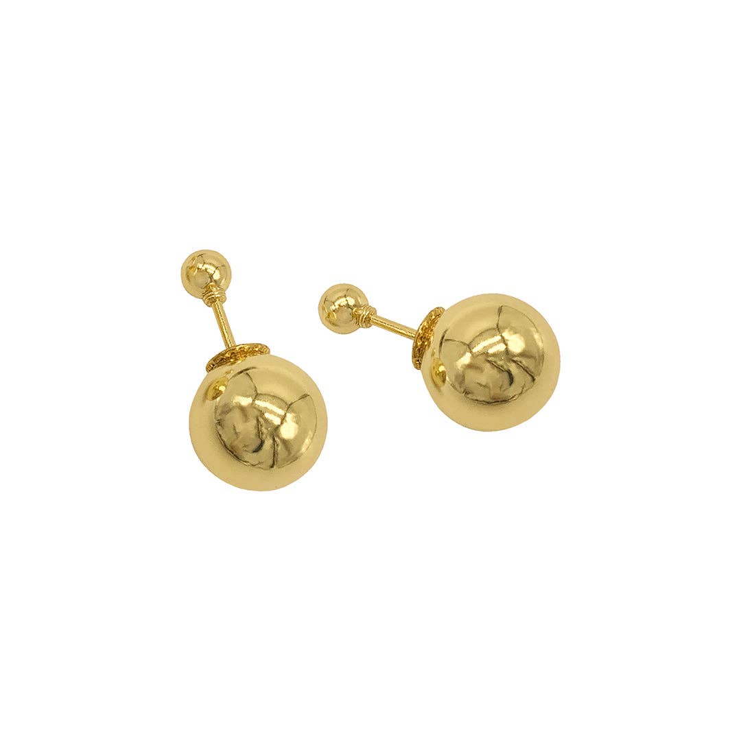 Adornia - Double-sided Ball Earrings gold