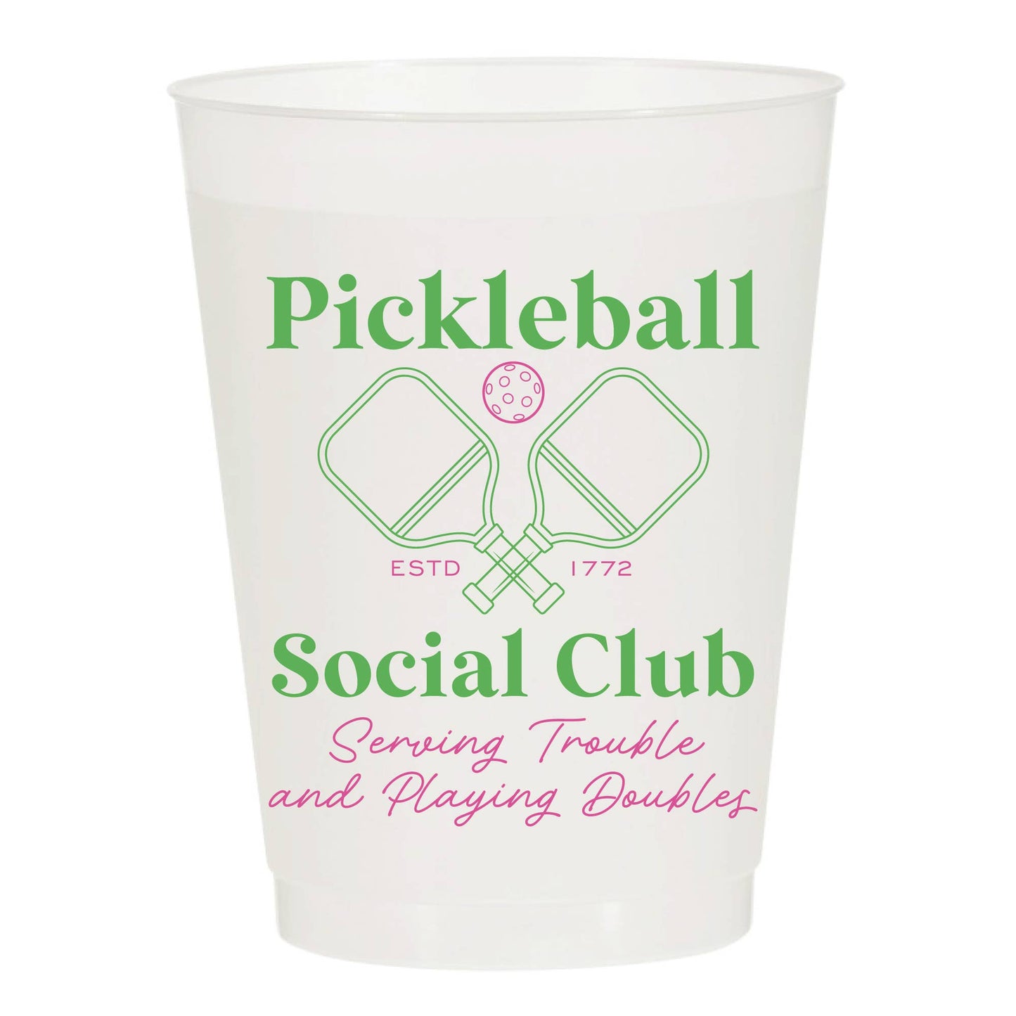 Sip Hip Hooray - Pickleball Social Club Trouble Double Set of 10 Reusable Cup