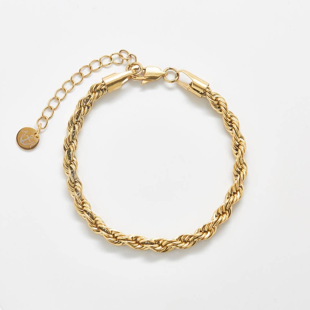 Admiral Row - Gold Rope Chain Bracelet