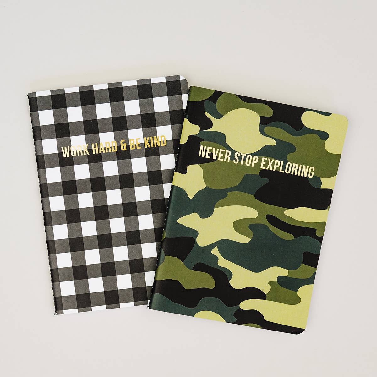 Taylor Elliott Designs - Camo/Gingham Notebook Set