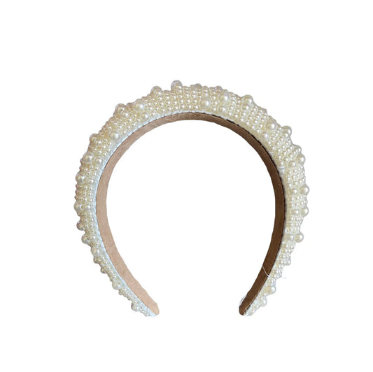 White Pearl Cluster Headband