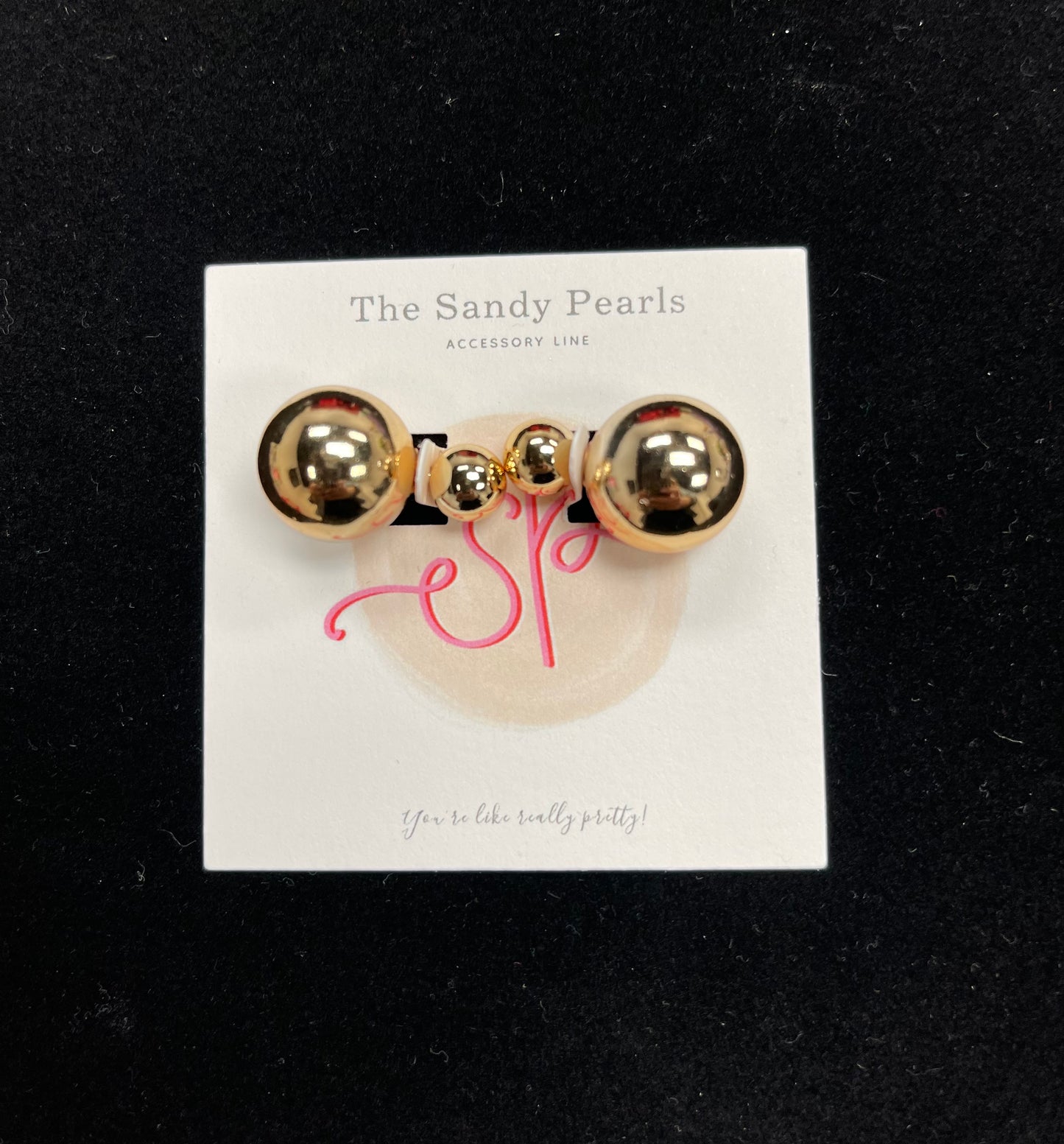 Double Gold Ball Earring